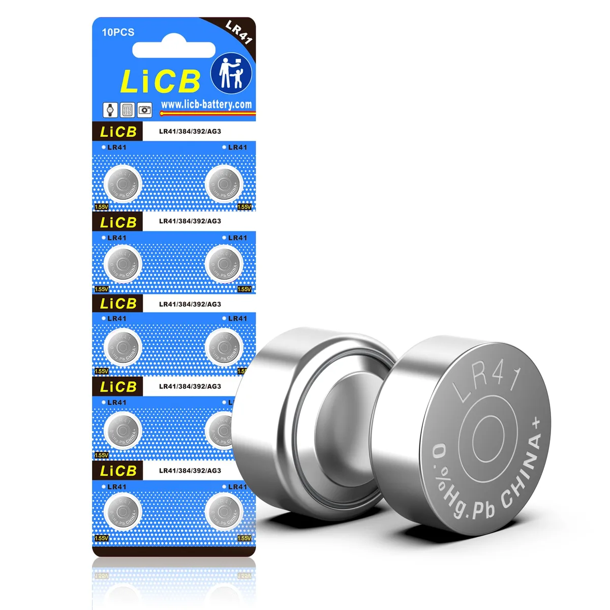 No Sew No Sew LR41 AG3 392 384 10 Pack 1.5V Alkaline Button Cell Batteries — product photo