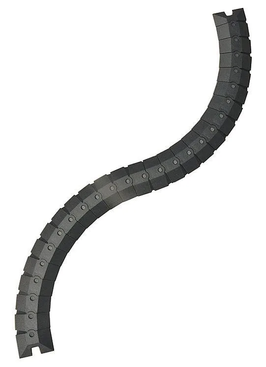 Black ABS cable protector with single channel, 39 in long, drop-over style