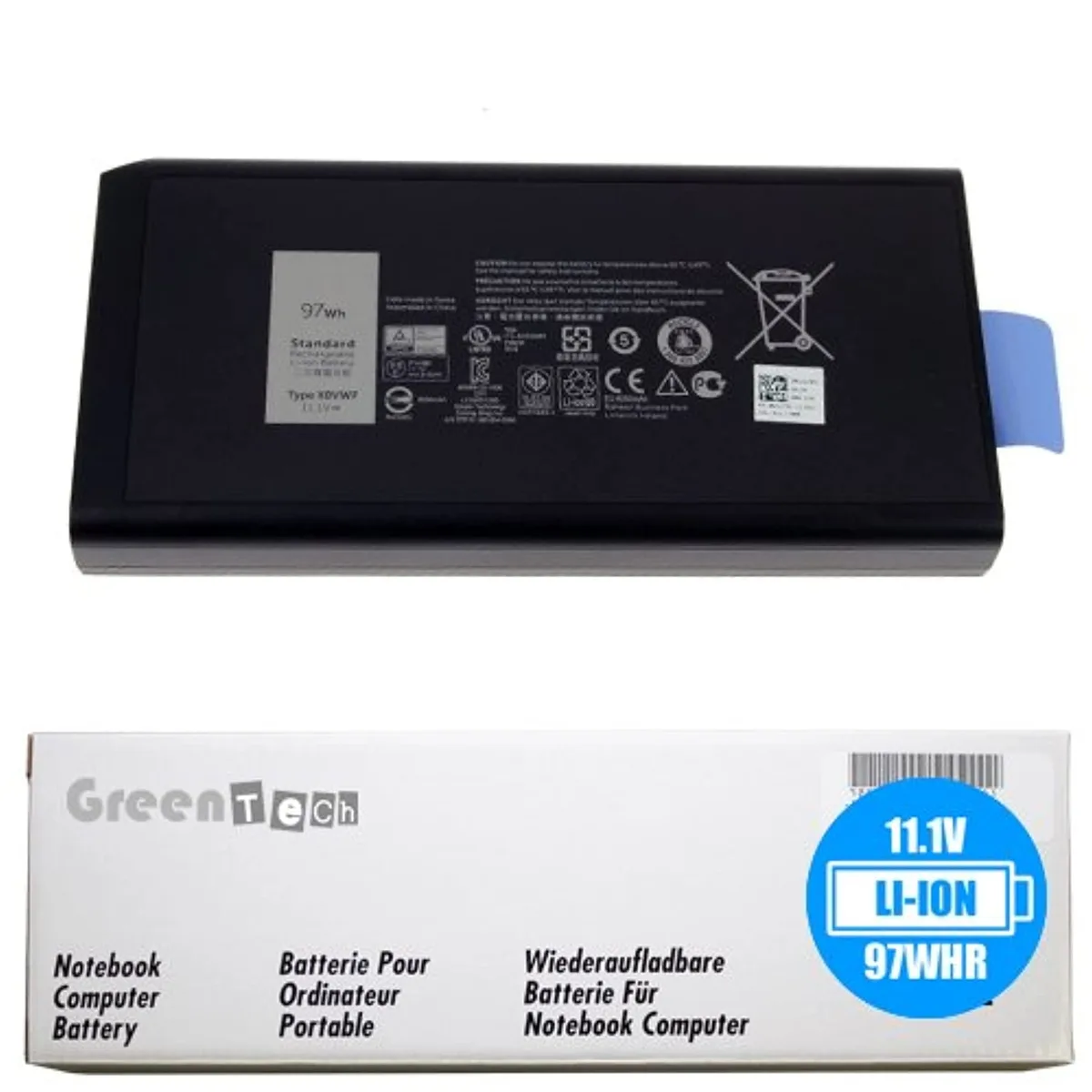 Tryhi Tryhi X8VWF 11.1V 97Wh 9-Cell laptop battery — product photo