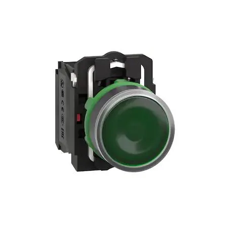 Schneider Electric Schneider Electric XB5AW33B5 Illuminated Pushbutton 22 mm 1NO/1NC Green — product photo