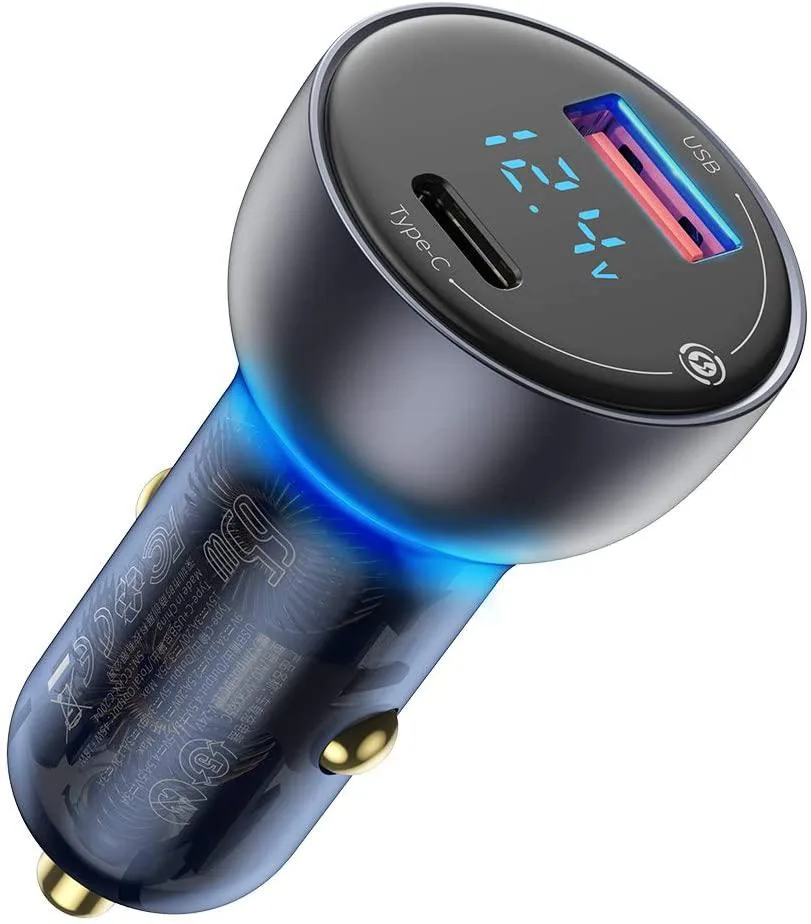 BASEUS BASEUS 65W USB-C Car Charger with LED Display CCKX — product photo