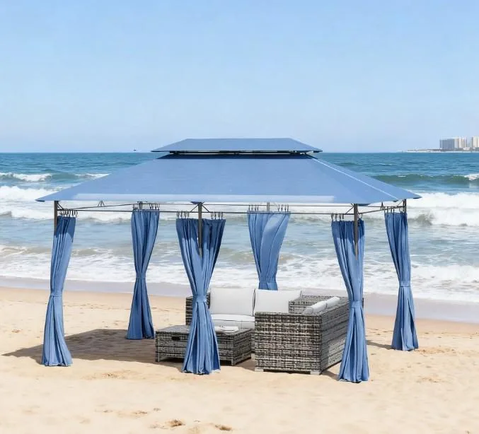 Bullride Bullride Premium Gazebo Dark Blue 156.3" x 116.9 — product photo