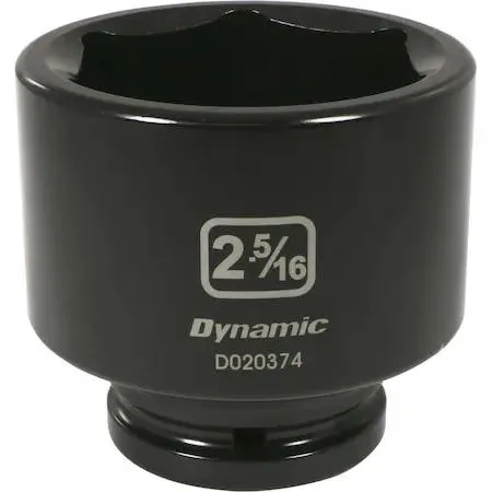 Black phosphate 3/4-inch drive six-point socket, size 2-5/16 inch, laser-etched markings