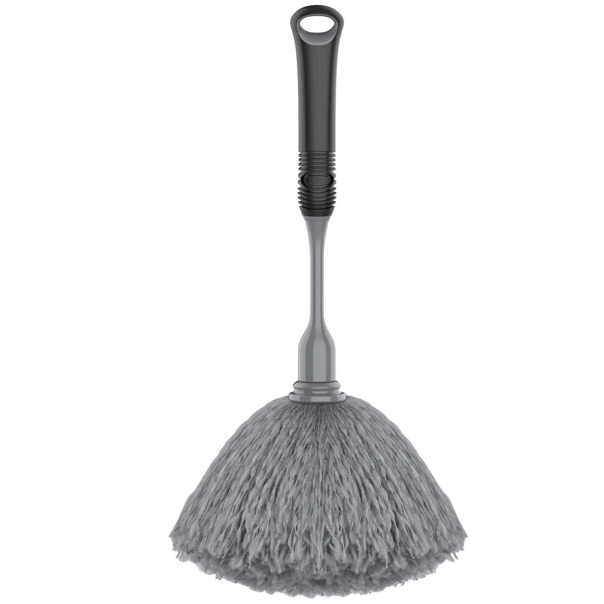MR.SIGA microfiber duster with gray fluffy head and black non-slip handle