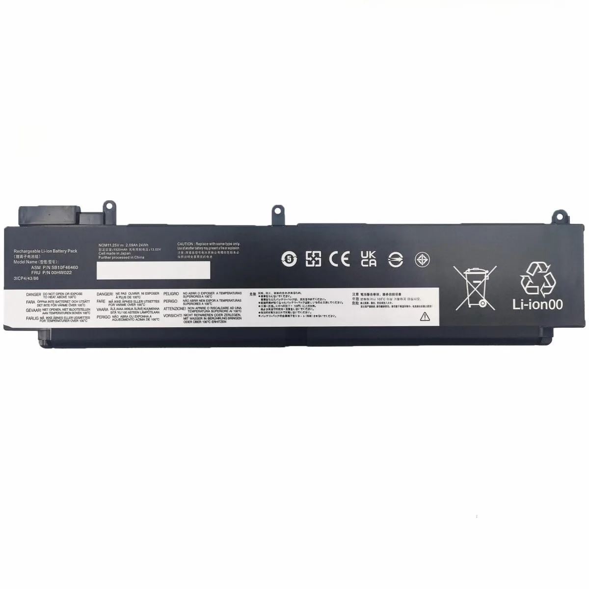 Damaite Damaite 24Wh 3-cell Li-ion battery 11.25V for Lenovo ThinkPad T460s T470s — product photo