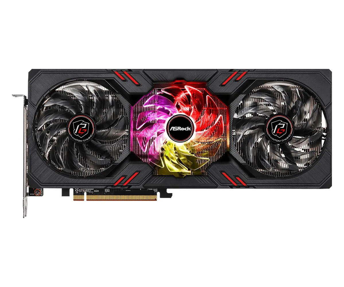 ASRock ASRock Radeon RX 6600 XT Phantom Gaming D 8GB GDDR6 graphics card — product photo