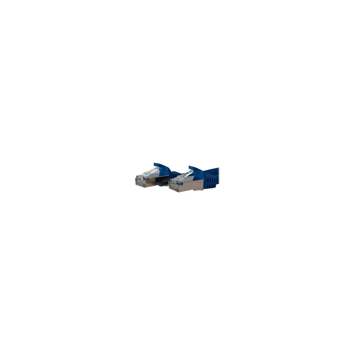 Blue shielded Cat6a Ethernet cable, 10 ft, snagless RJ45 connectors