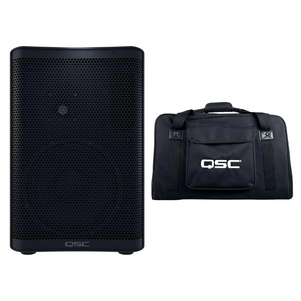 QSC QSC CP8 8" 1000W Powered Loudspeaker with Tote — product photo