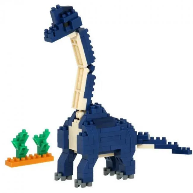 Small brick Brachiosaurus model in poly bag, 190 pieces, 4.79 inches tall