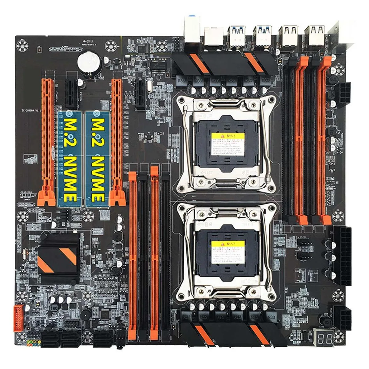 YINGHUA YINGHUA X99 Dual CPU Motherboard + 2×E5-2630 V3 + 2×DDR4 4G RECC RAM — product photo
