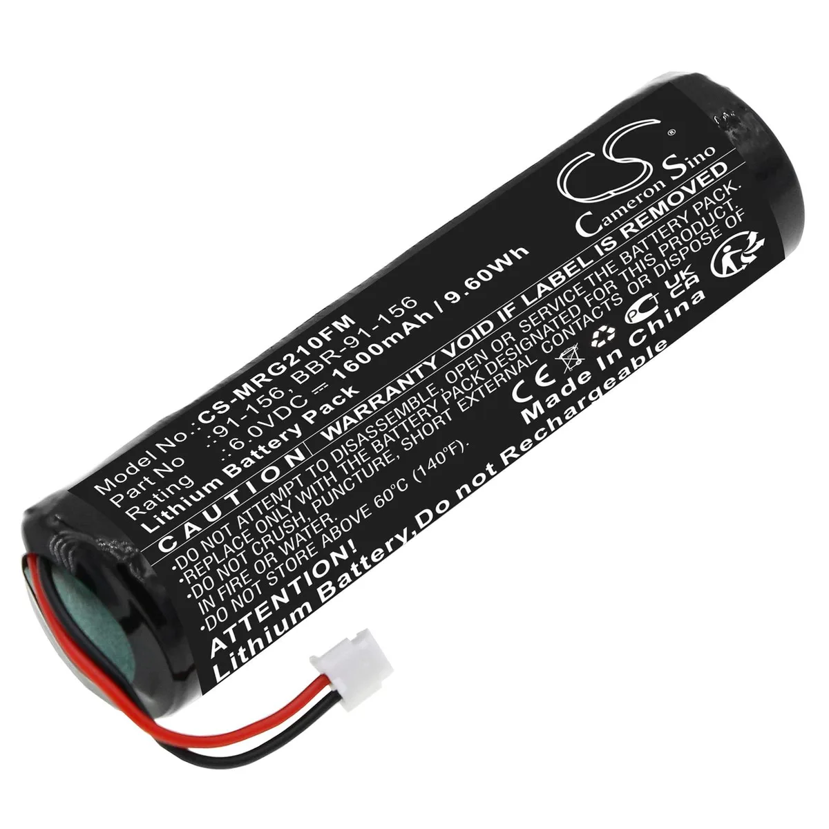  Cameron Sino Battery for McMurdo FastFind Ranger 210 220 1600mAh 9.60Wh — product photo