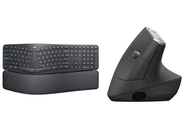 Logitech MK860 ergonomic keyboard and mouse bundle in black
