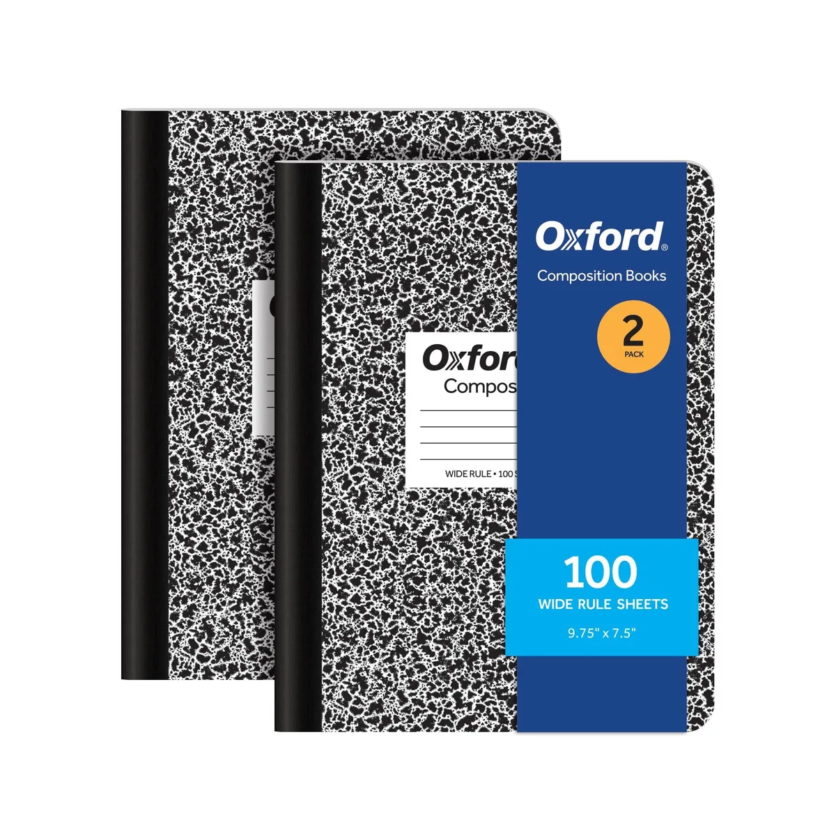  Oxford 1002516 Composition Notebook Wide Ruled 100 Sheets 2 Pack illustration — product photo