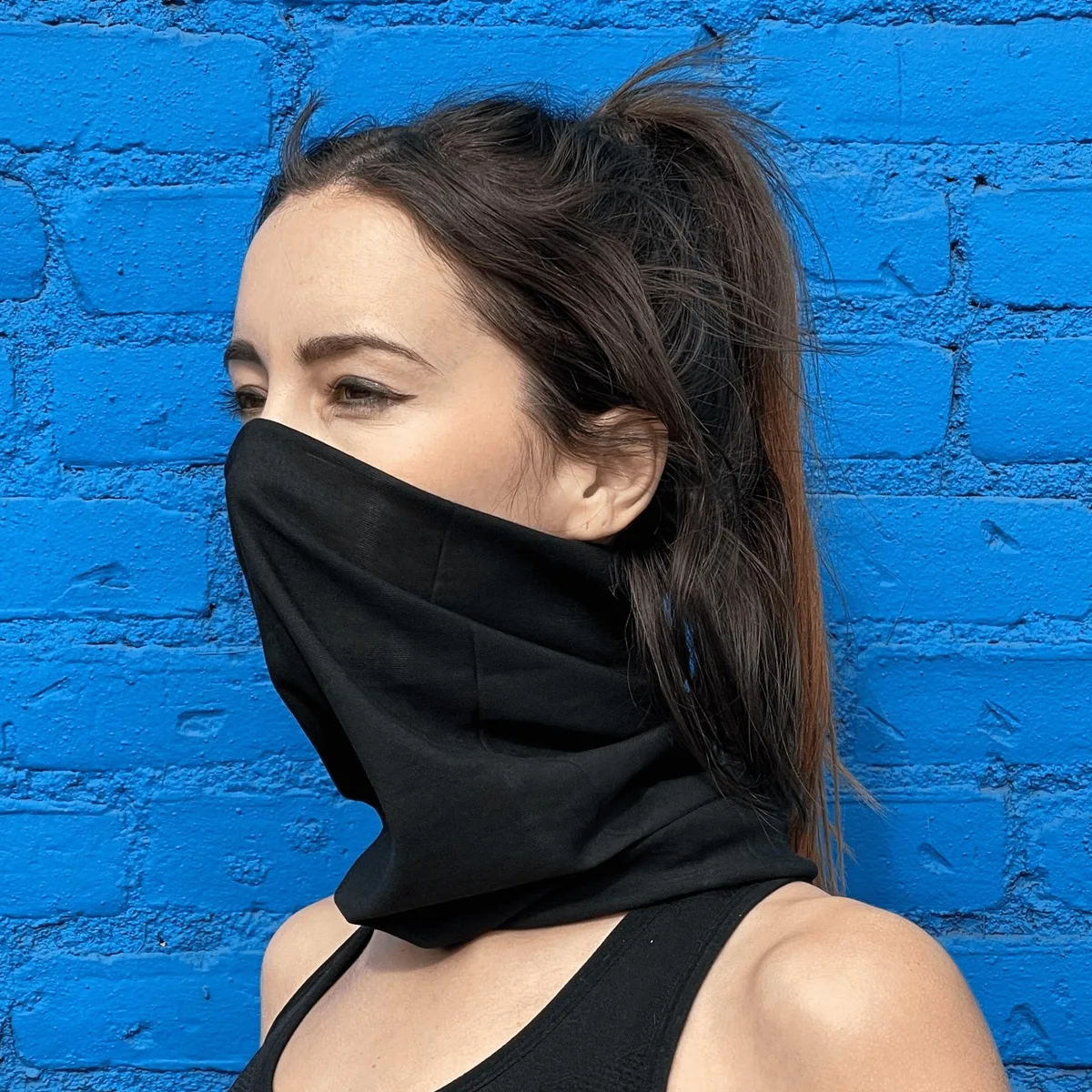 JupiterGear JupiterGear Hemless Neck Gaiter Face Mask Black — product photo