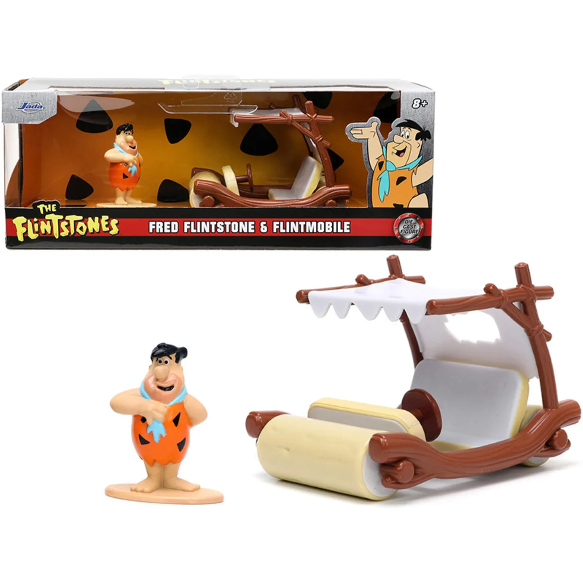 Jada Jada 33382 Flintmobile with Fred Flintstone Figurine 1/32 Scale Diecast Vehicle — product photo