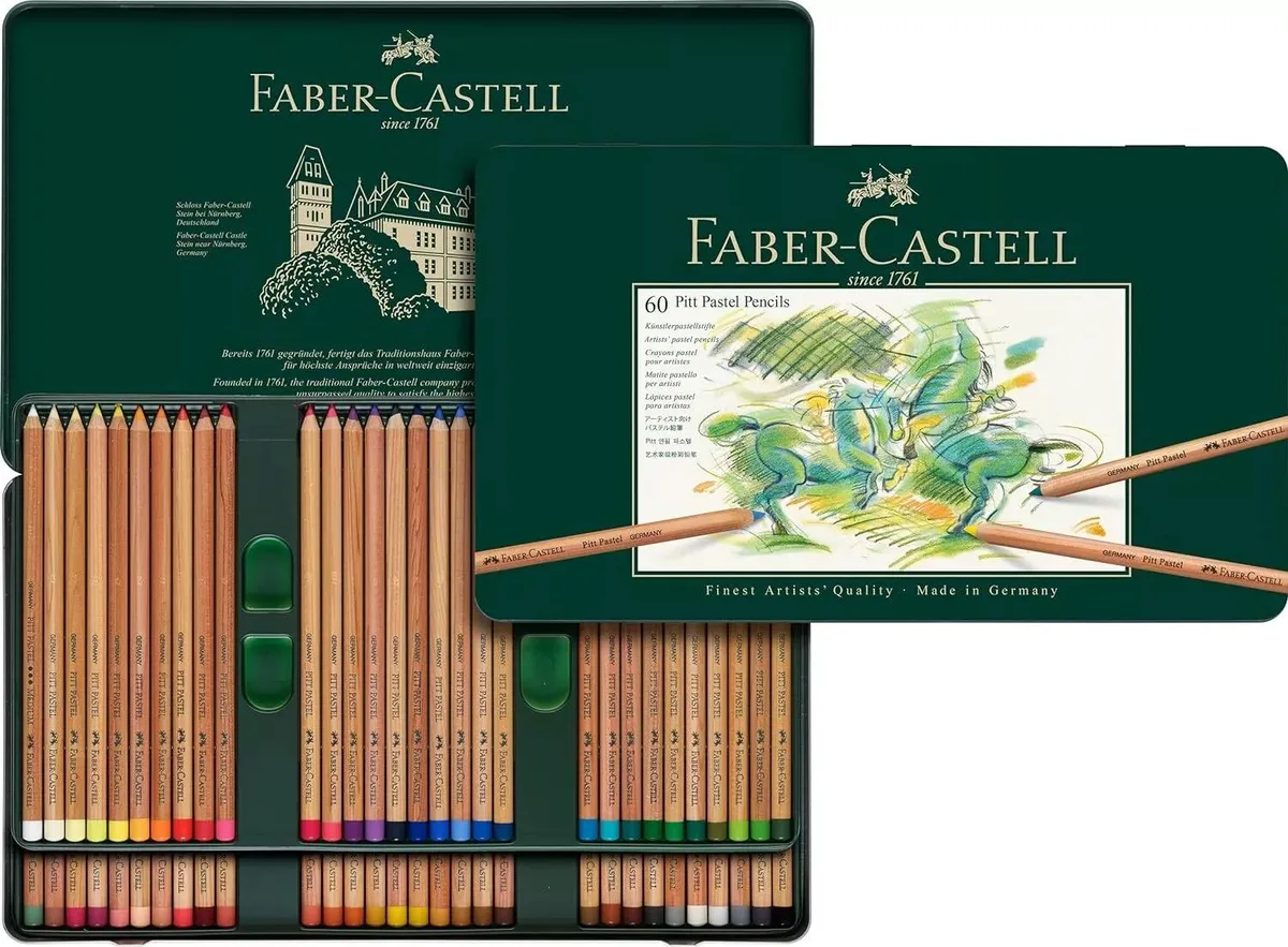 Faber-Castell Faber-Castell Pitt Pastel Pencils 60-Piece Metal Tin craft painting — product photo