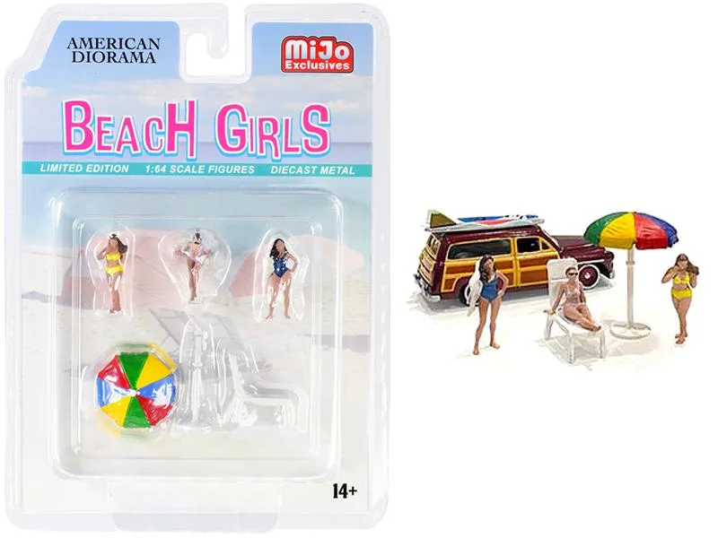 American Diorama American Diorama Beach Girls 5-Piece Diecast Set AD76481 — product photo
