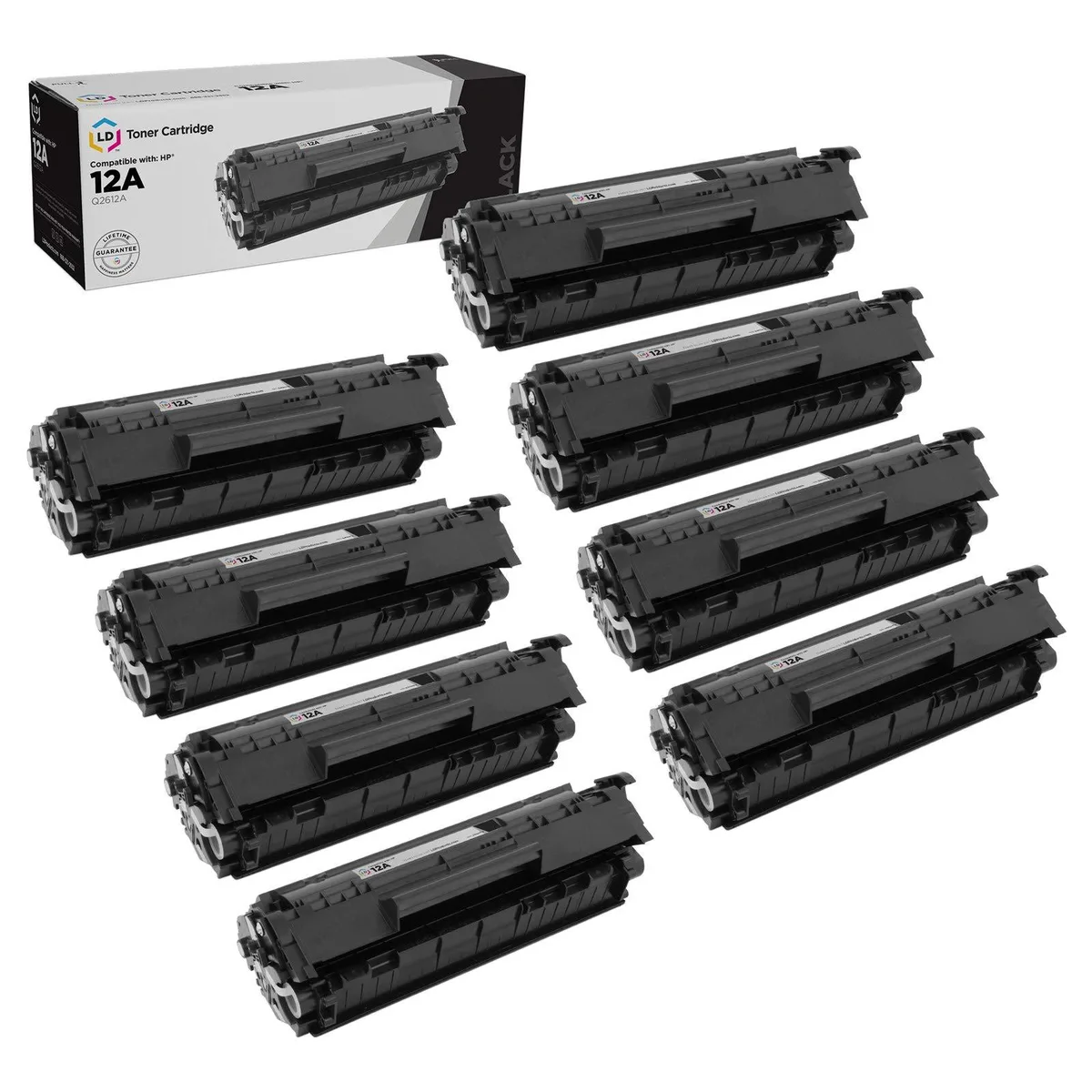 LD Products LD Products HP 12A Black Toner Cartridge Q2612A 8-Pack — product photo