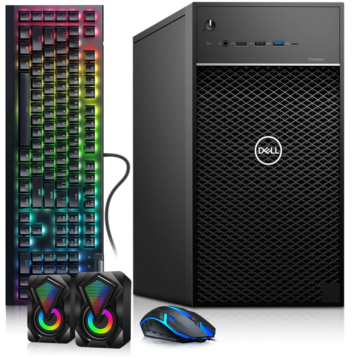 DELL DELL Precision 3630 desktop PC, Core i7-8700 3.20GHz, 16GB DDR4, 256GB SSD, GT 1030, Windows 11 Pro — product photo