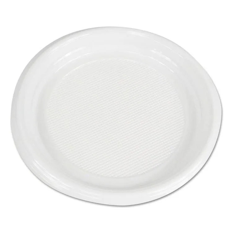 Boardwalk Boardwalk BWKPLTHIPS9WH 9.00" White Plastic Plate 500/Carton — product photo