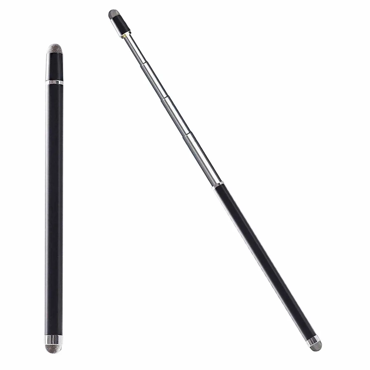  BuRuiJi Extendable 2-in-1 Dual Tip Stylus 6.5–18.3 in Black — product photo