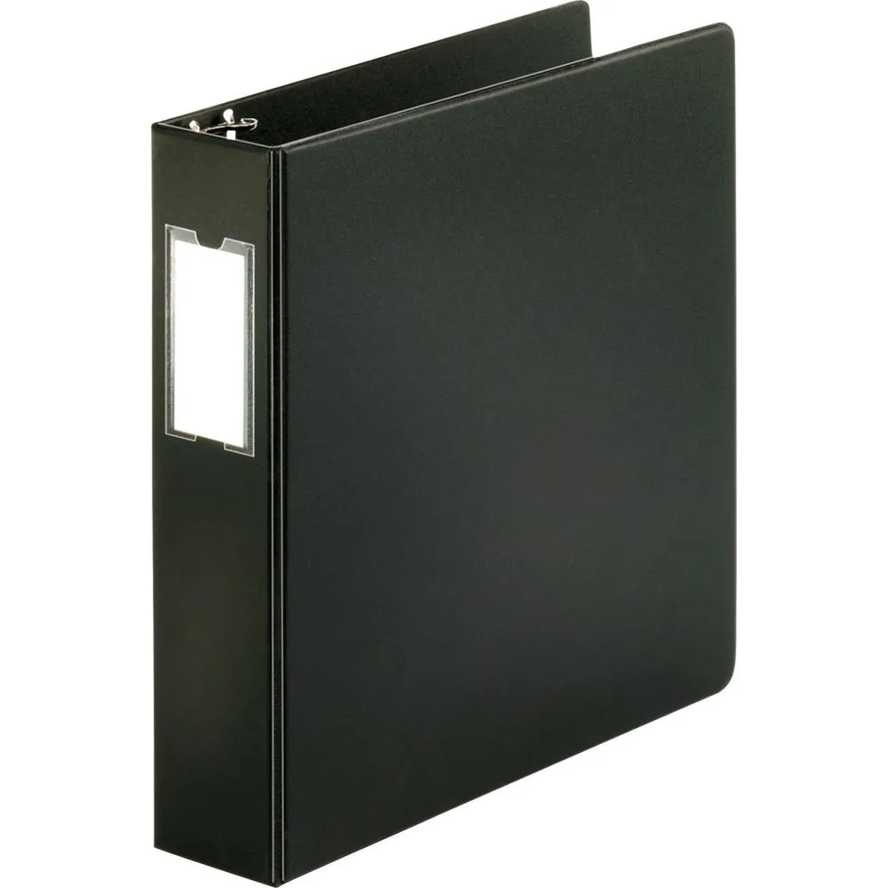 Business Source Business Source 28561 2" Round Ring Binder Black 11"x8-1/2 — product photo