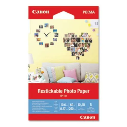 Canon Canon RP-101 Restickable Photo Paper 4.00 x 6.00 5-Pack — product photo