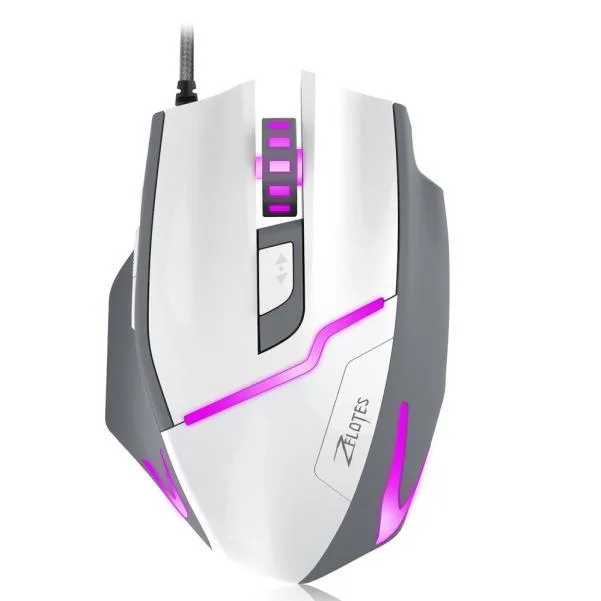WRIARICH WRIARICH T-10 Wired Optical Gaming Mouse White 7200 DPI 7 Buttons — product photo