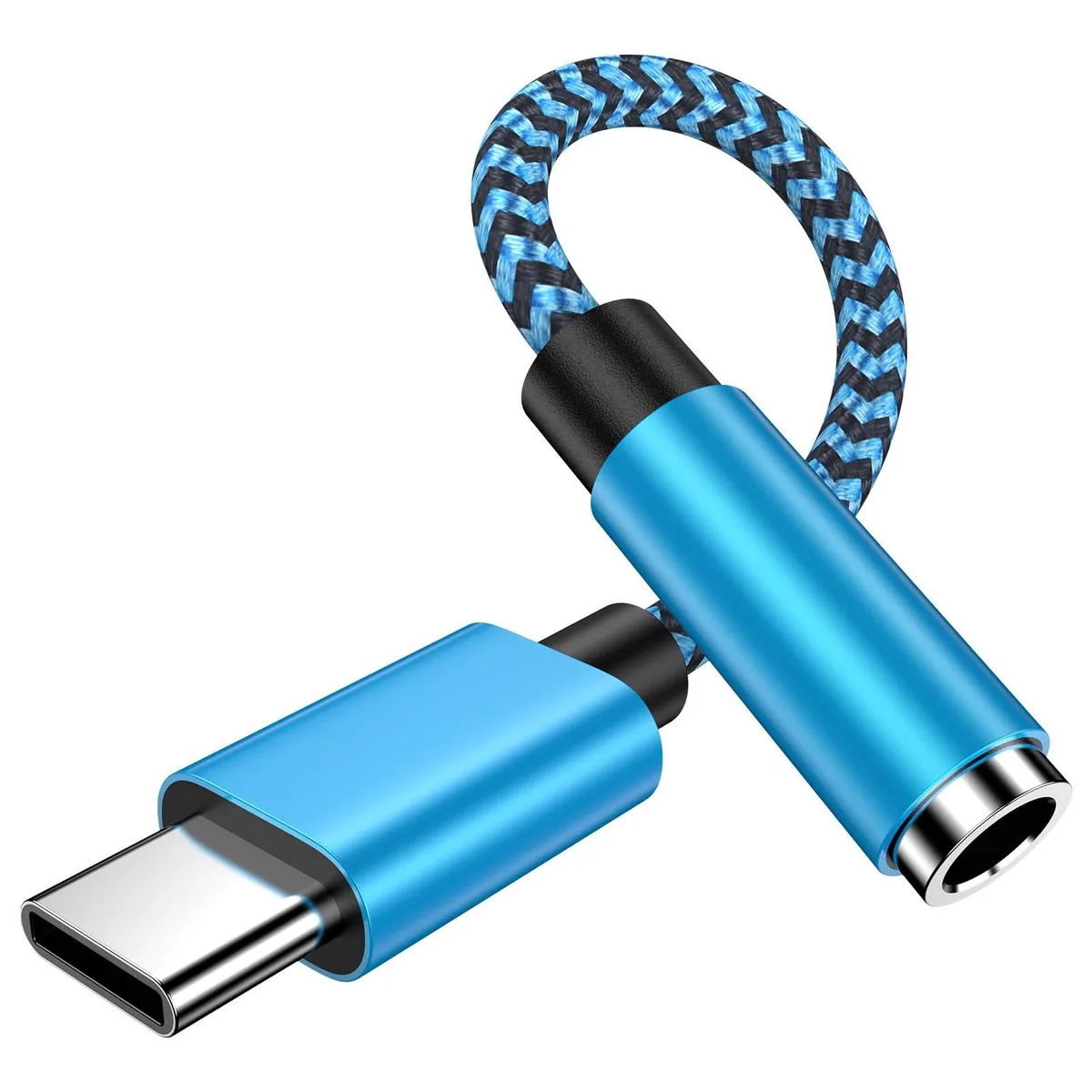  Fusebox USB-C to 3.5 mm Headphone Adapter Blue A097 — product photo