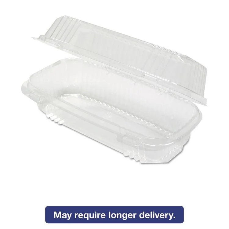 Pactiv Pactiv ClearView SmartLock Hoagie Hinged Lid Container 7.5In 23oz Clear 12 Pack — product photo