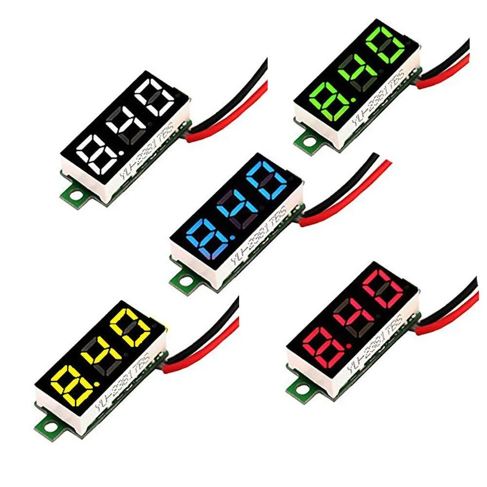  aFe Power 2.5V-30V Mini DC Voltmeter 5-Pack 0.28" LED — product photo