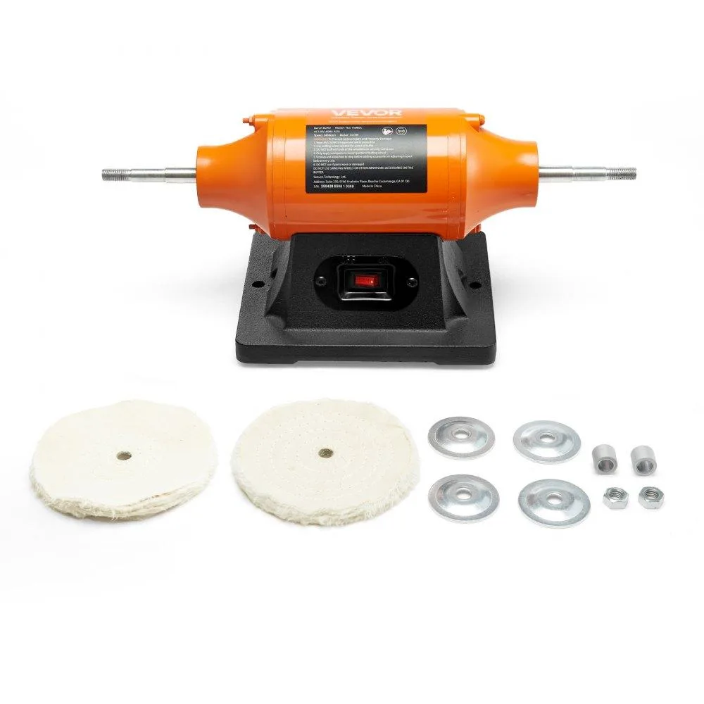 VEVOR VEVOR TLG-150BGB 1/2HP Bench Buffer Polisher 3450RPM 6in Wheels Cast Iron Base — product photo