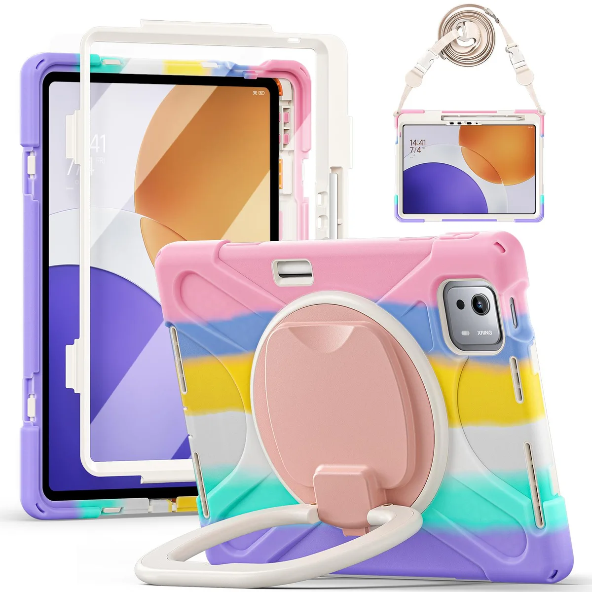 Werleo Werleo case for Xiaomi Pad 7S Pro 12.5 inch 2025 with hand strap shoulder strap pink — product photo