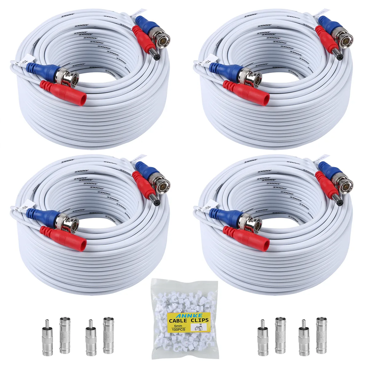 Annke Annke 4-pack 30 m BNC video power cable kit, white — product photo