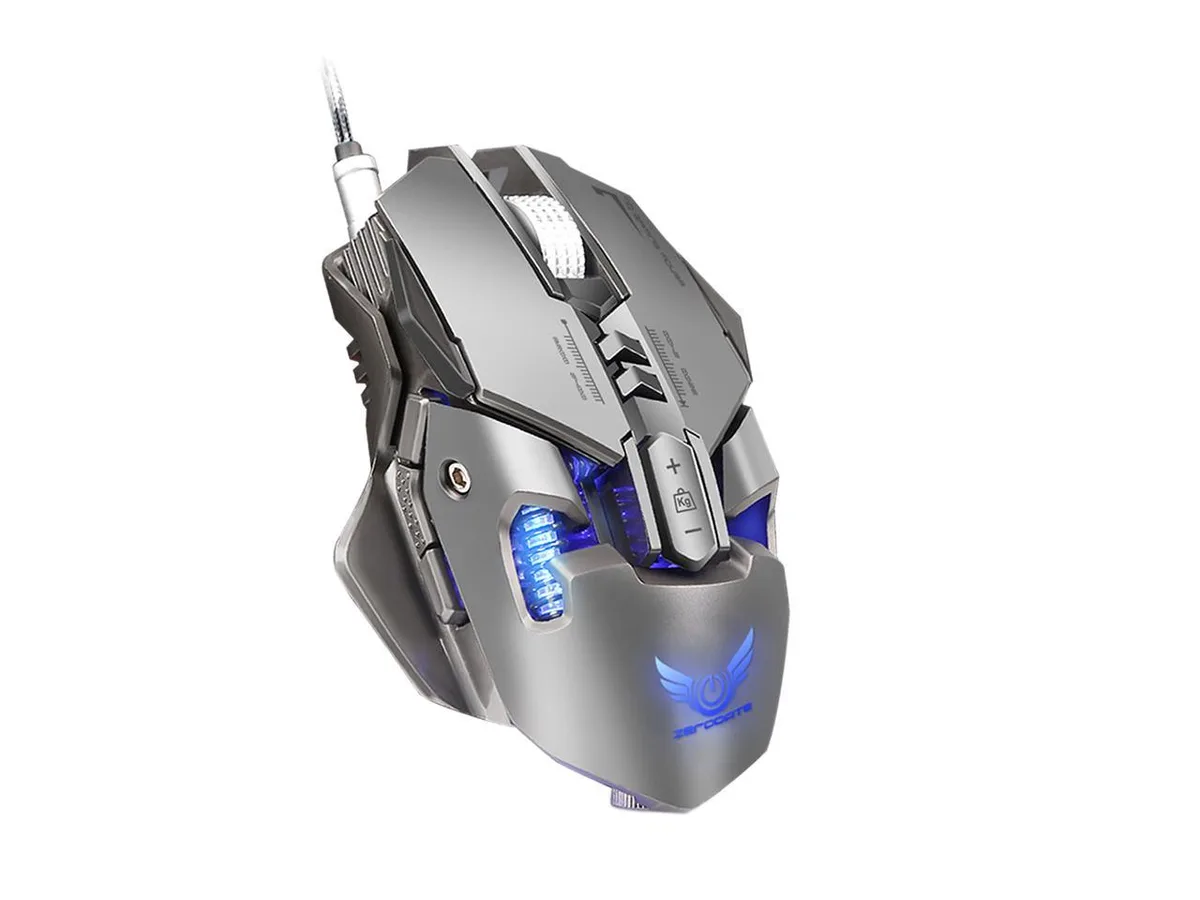 Dongguan Jinyuetuo Hardware Co., Ltd Dongguan Jinyuetuo Hardware Co., Ltd X300GY 4000 DPI 7 Button Wired Optical Gaming Mouse Silver — product photo