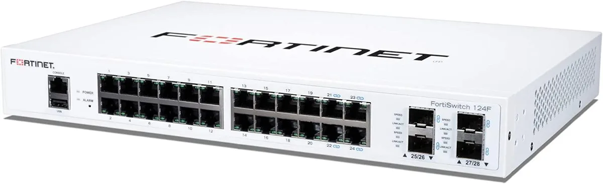BFKK BFKK FortiSwitch 124F 24 GE 4 SFP+ Fanless Rack Mountable — product photo