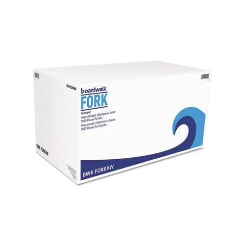 Boardwalk Boardwalk Heavyweight Polystyrene Fork White 1000/Carton 6.75 — product photo