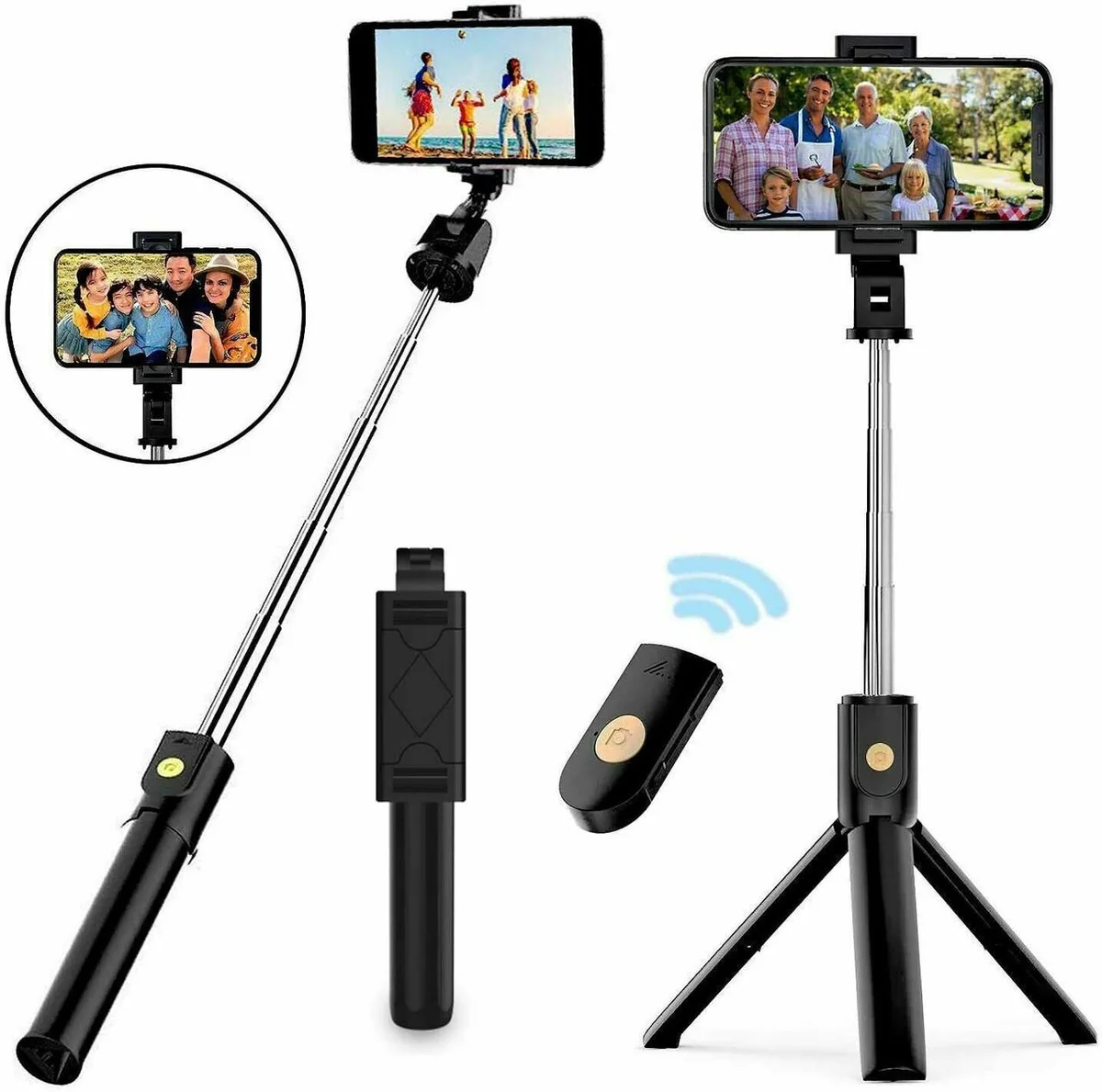 The Perfect Part The Perfect Part Selfie Stick Tripod Remote Desktop Stand Cell Phone Holder Black — product photo