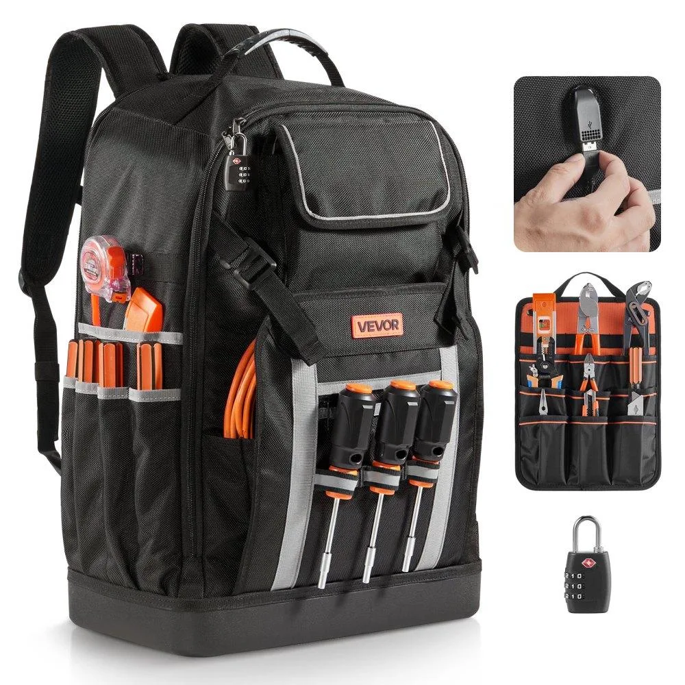 VEVOR VEVOR Tool Backpack 56 Pockets 100 lbs 1680D Ballistic Nylon — product photo