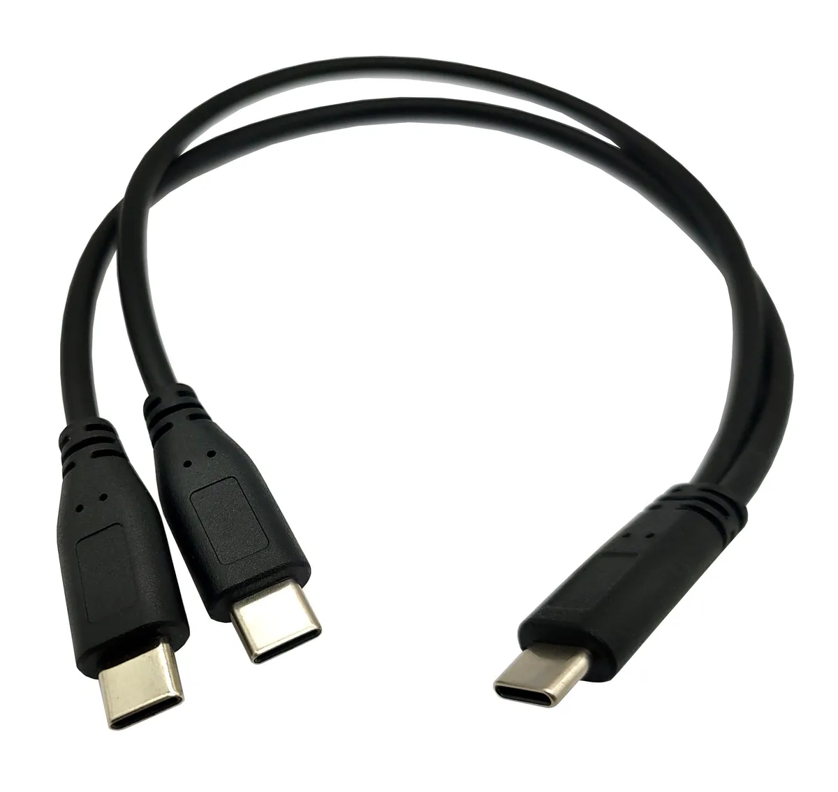 BUCIER BUCIER USB-C Splitter Charge Cable 1ft 30cm Y Male to Dual Male Charging Only — product photo