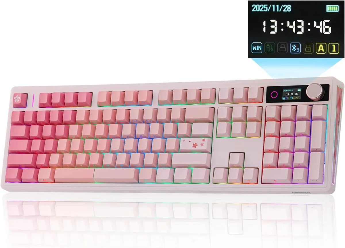 Epomaker Epomaker TH108 V2 Pro gaming keyboard, 104 keys, 10000mAh, tri-mode — product photo