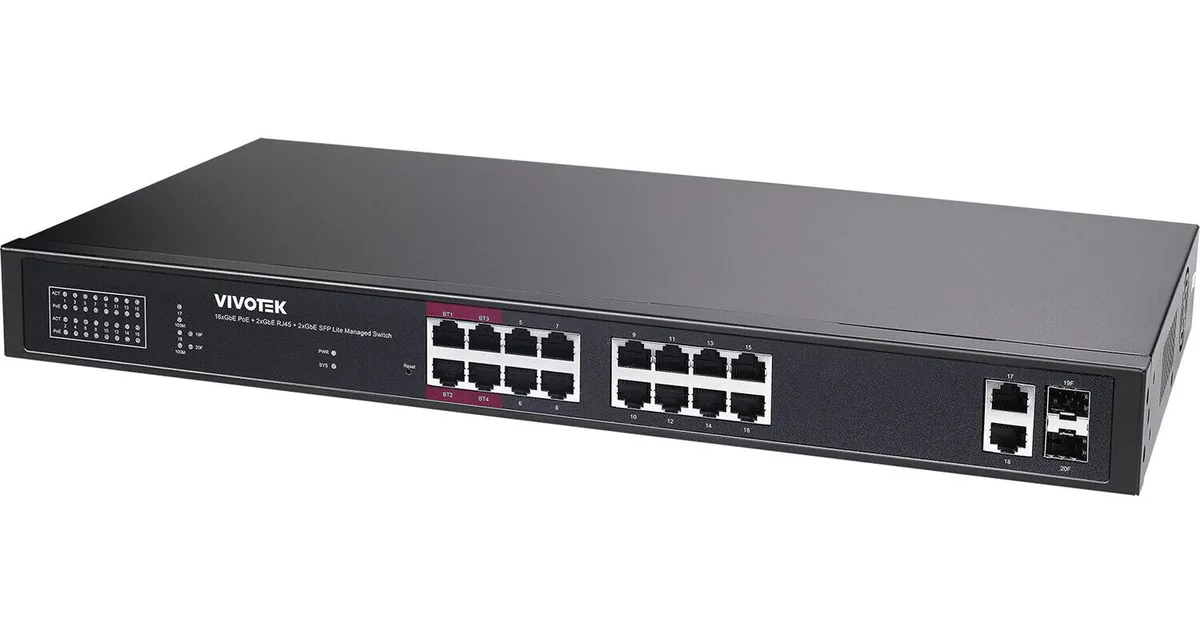 VIVOTEK Inc. VIVOTEK Inc. AW-GEL-205A-260 16-Port Gigabit PoE++ Managed Network Switch — product photo