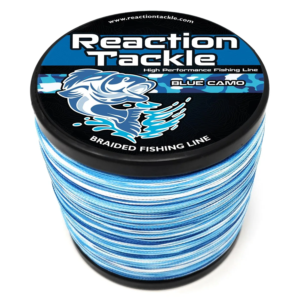  Reaction Tackle Braided Fishing Line Blue Camouflage 10 Lb 150 Yards — product photo