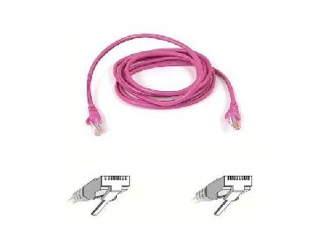 Belkin Belkin A3L791-10-PNK-S Cat5e network ethernet cable 10 ft pink — product photo