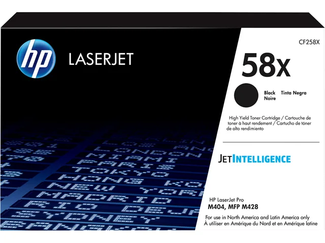 HP HP 58X High Yield Black Original LaserJet Toner Cartridge CF258X 10000 Pages toner cartridges (genuine brands) — product photo