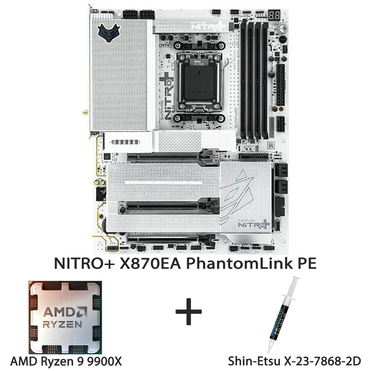 Sapphire Tech Sapphire Tech NITRO+ X870EA PhantomLink PE+ Ryzen 9 9900X Combo AMD Motherboard — product photo