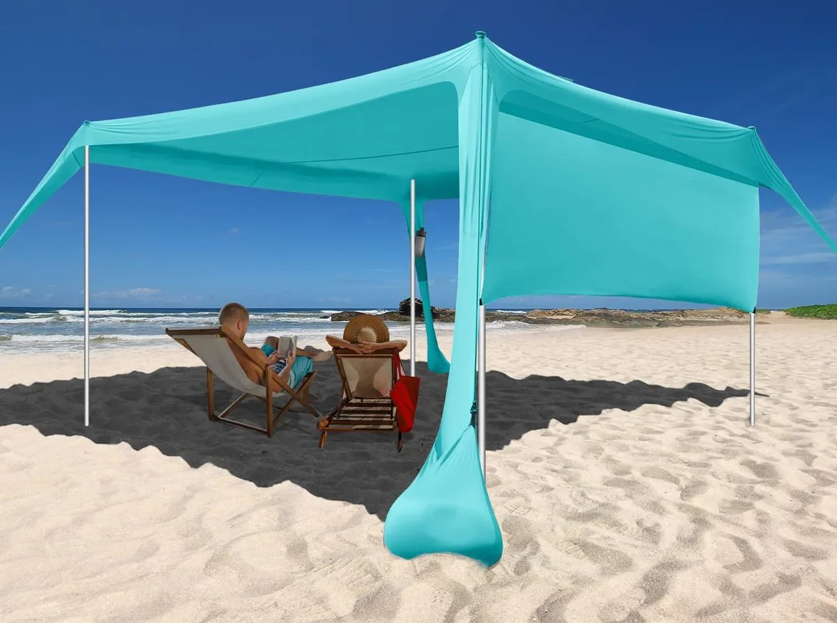  Flowerhouse Beach Canopy 10x10FT 6.6FT Tall UPF50+ — product photo