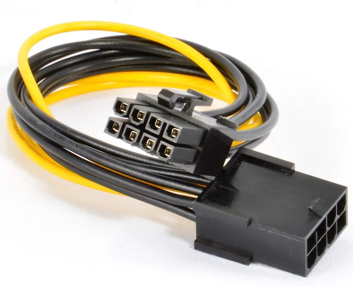 JacobsParts Inc. JacobsParts Inc. 8-Inch 8-Pin PCI Express Power Extension Cable computer power cord — product photo