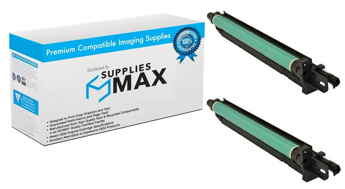 SuppliesMax SuppliesMax KNMACV80RD_2PK Black Drum 2 Pack 155000 Pages — product photo