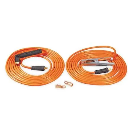 Welding kit with electrode holder, ground clamp and cables